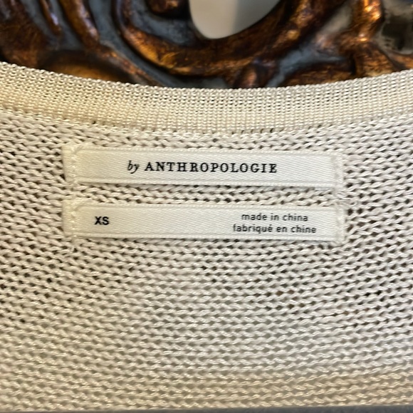 Anthropologie Boho Cream Fringe Sweater NWOT - Picture 4 of 7